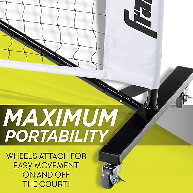 Franklin Sports Official Regulation Size 22-Foot Portable Outdoor Pickleball Net System with Wheels