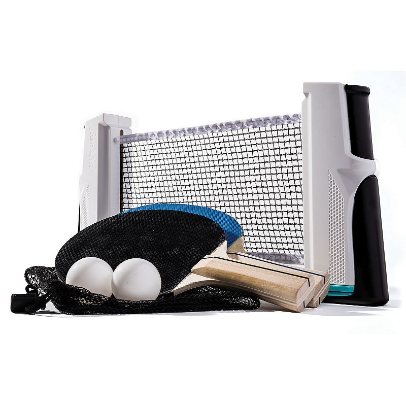 Franklin Sports Portable Adjustable Ping Pong Net Set with Paddles and Ball