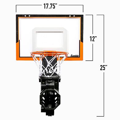 Franklin Sports Shatter-Resistant Over-The-Door Basketball Hoop with Ball Return
