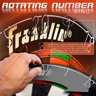 Franklin Sports Official Regulation Size Bristle Self-Healing Sisal Dartboard
