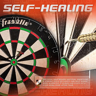 Franklin Sports Official Regulation Size Bristle Self-Healing Sisal Dartboard