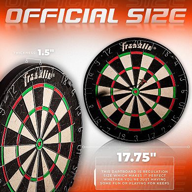 Franklin Sports Official Regulation Size Bristle Self-Healing Sisal Dartboard