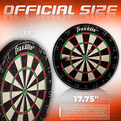 Franklin Sports Official Regulation Size Bristle Self-Healing Sisal Dartboard