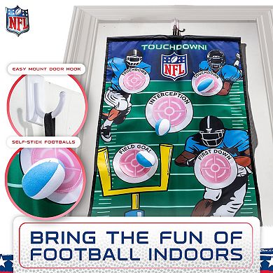 Franklin Sports NFL Football Kids Over-the-Door Mini Football Throwing Game with 3 Mini Footballs