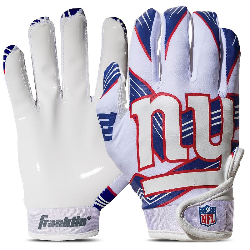 Franklin Sports NFL Giants Youth Football Receiver Gloves, White, M/L