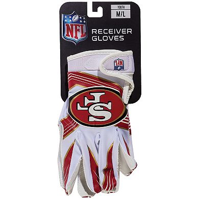 Franklin Sports NFL 49ERS Youth Football Receiver Gloves