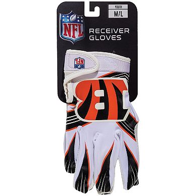 Franklin Sports NFL Bengals Youth Football Receiver Gloves