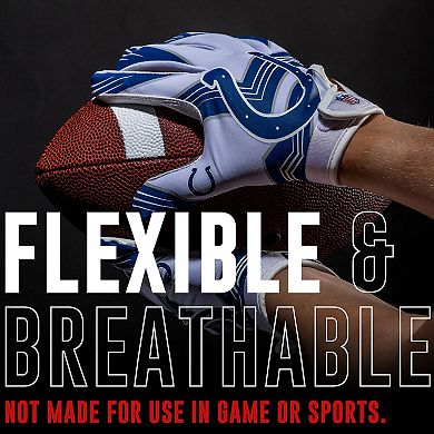 Franklin Sports NFL Colts Youth Football Receiver Gloves