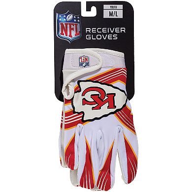 Franklin Sports NFL Chiefs Youth Football Receiver Gloves