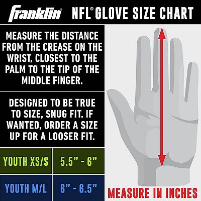 Franklin Sports NFL Washington Youth Football Receiver Gloves