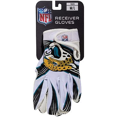 Franklin Sports NFL Jaguars Youth Football Receiver Gloves