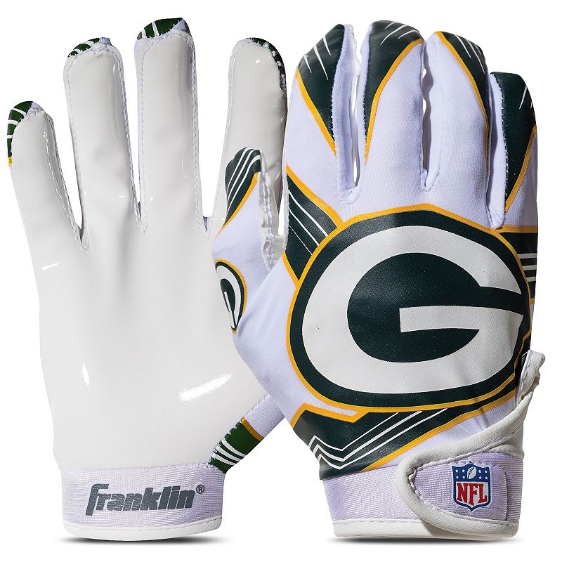 Franklin Sports Green Bay Packers Youth NFL Football Receiver Gloves, X Sma