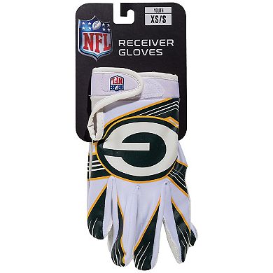 Franklin Sports Green Bay Packers Youth NFL Football Receiver Gloves