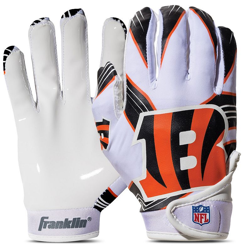 Franklin Sports NFL Football Cincinnati Bengals Kids Receiver Gloves, Orang