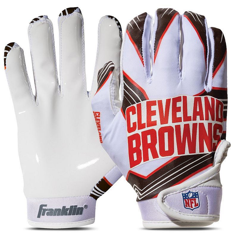 Franklin Sports Cleveland Browns Youth NFL Football Receiver Gloves, Orange