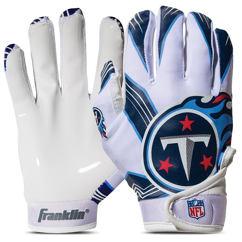 Franklin Sports Tennessee Titans Youth NFL Football Receiver Gloves, Blue, 