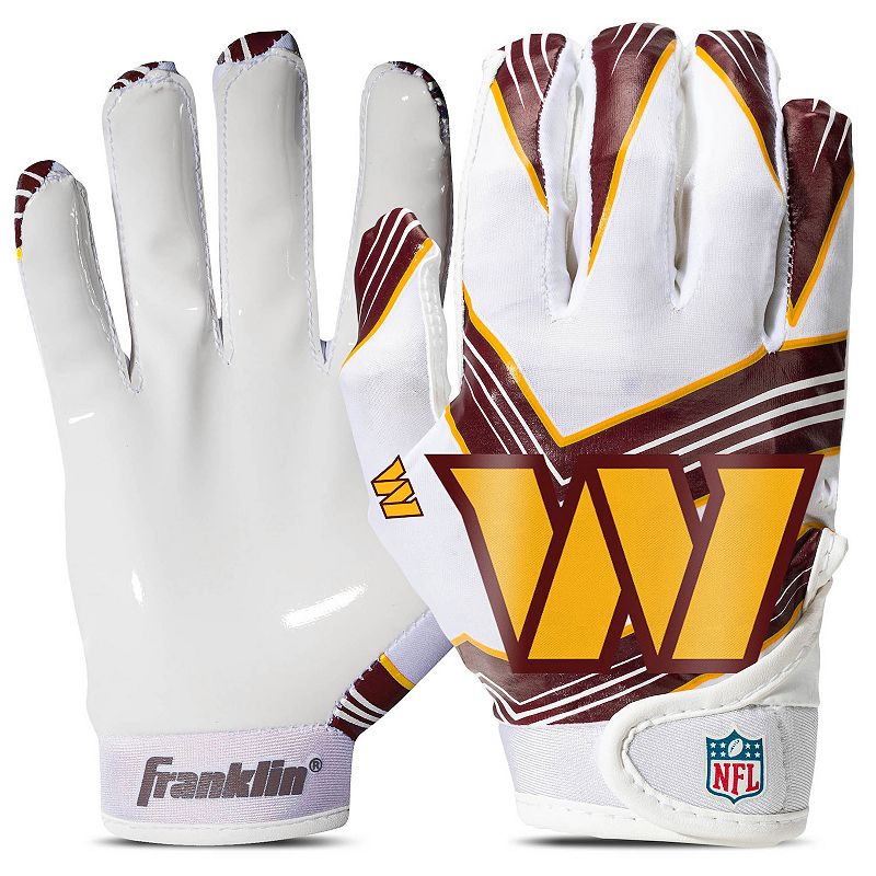 Franklin Sports Washington Commanders Youth NFL Football Receiver Gloves, R