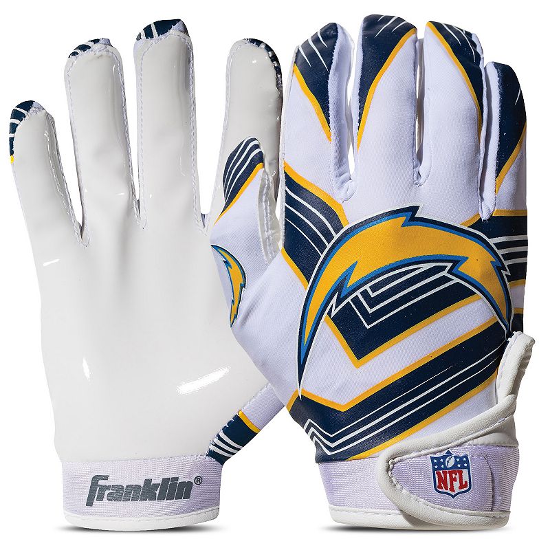 Franklin Sports Los Angeles Chargers Youth NFL Football Receiver Gloves, Bl