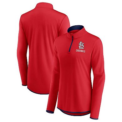 Women's Fanatics Branded Red St. Louis Cardinals Worth The Drive Quarter-Zip Jacket