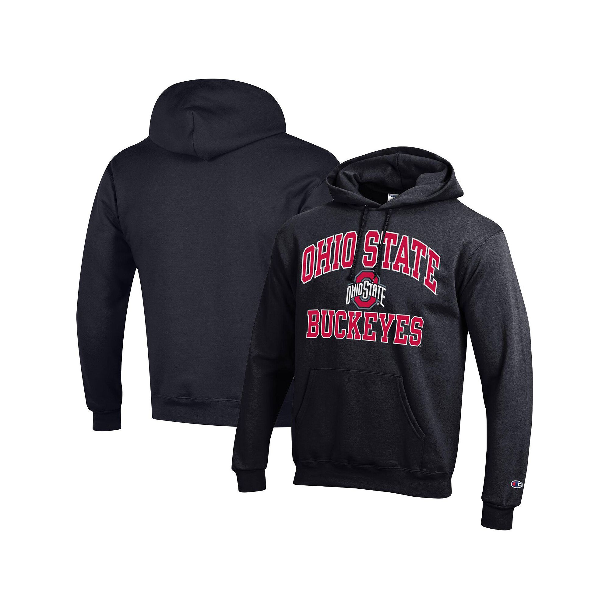 Mens Champion Black Ohio State Buckeyes High Motor Pullover Hoodie, Size: 
