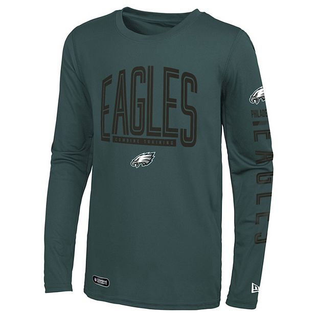 Philadelphia Eagles Youth Grey Dritek Performance Short Sleeve Performance  T-Shirt