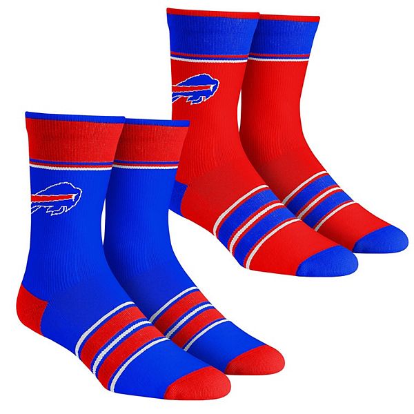 Youth Rock Em Socks Buffalo Bills MultiStripe 2Pack Team Crew Sock Set