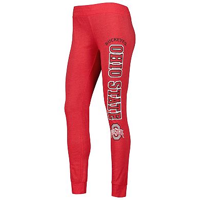 Women's Concepts Sport Scarlet Ohio State Buckeyes Long Sleeve Hoodie T-Shirt & Pants Sleep Set