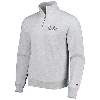 Men's Heather Gray UCLA Bruins Stack Essential Fleece Quarter-Zip Sweatshirt