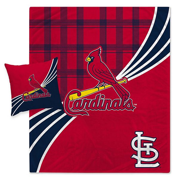 St. Louis Cardinals Plaid Fleece Fabric - MLB Fleece Fabric By The