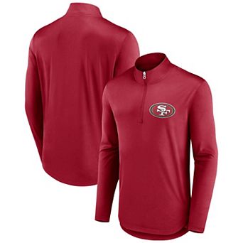 Men's Fanatics Branded Scarlet San Francisco 49ers Tough Minded Quarter-Zip Top