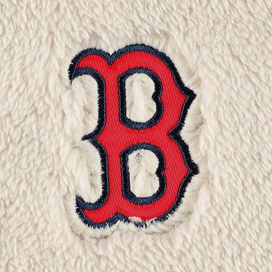 Women's G-III 4Her by Carl Banks Oatmeal/Navy Boston Red Sox Shuffle It Raglan Full-Zip Hoodie