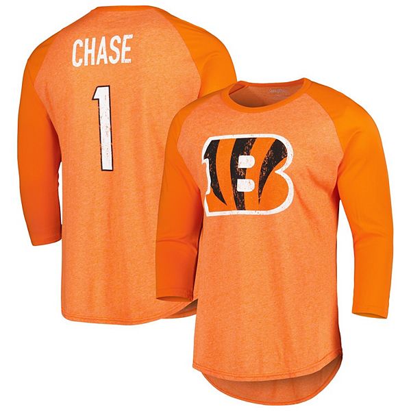 Ja'Marr Chase Cincinnati Bengals Youth Orange Name & Number Logo T-Shirt 