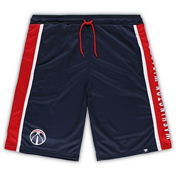 Men's Fanatics Branded Navy Washington Wizards Big & Tall Referee Iconic Mesh Shorts