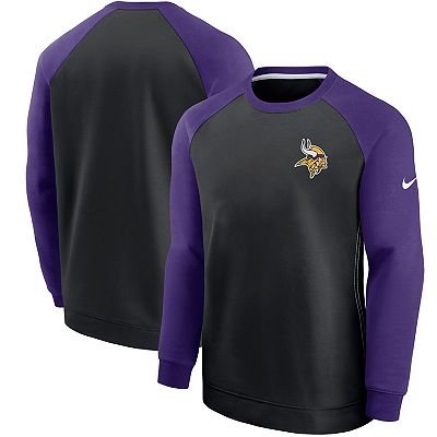 Minnesota Vikings deals Women Raglan Crew Neck Sweatshirt Pullover Long Sleeve Tops