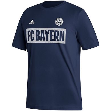 Men's adidas Navy Bayern Munich Culture Bar T-Shirt