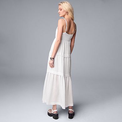 Women's Simply Vera Vera Wang Pintuck Tiered Maxi Dress
