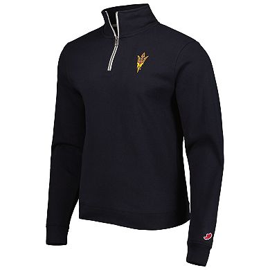 Men's League Collegiate Wear Black Arizona State Sun Devils Stack Essential Lightweight Fleece Quarter-Zip Sweatshirt
