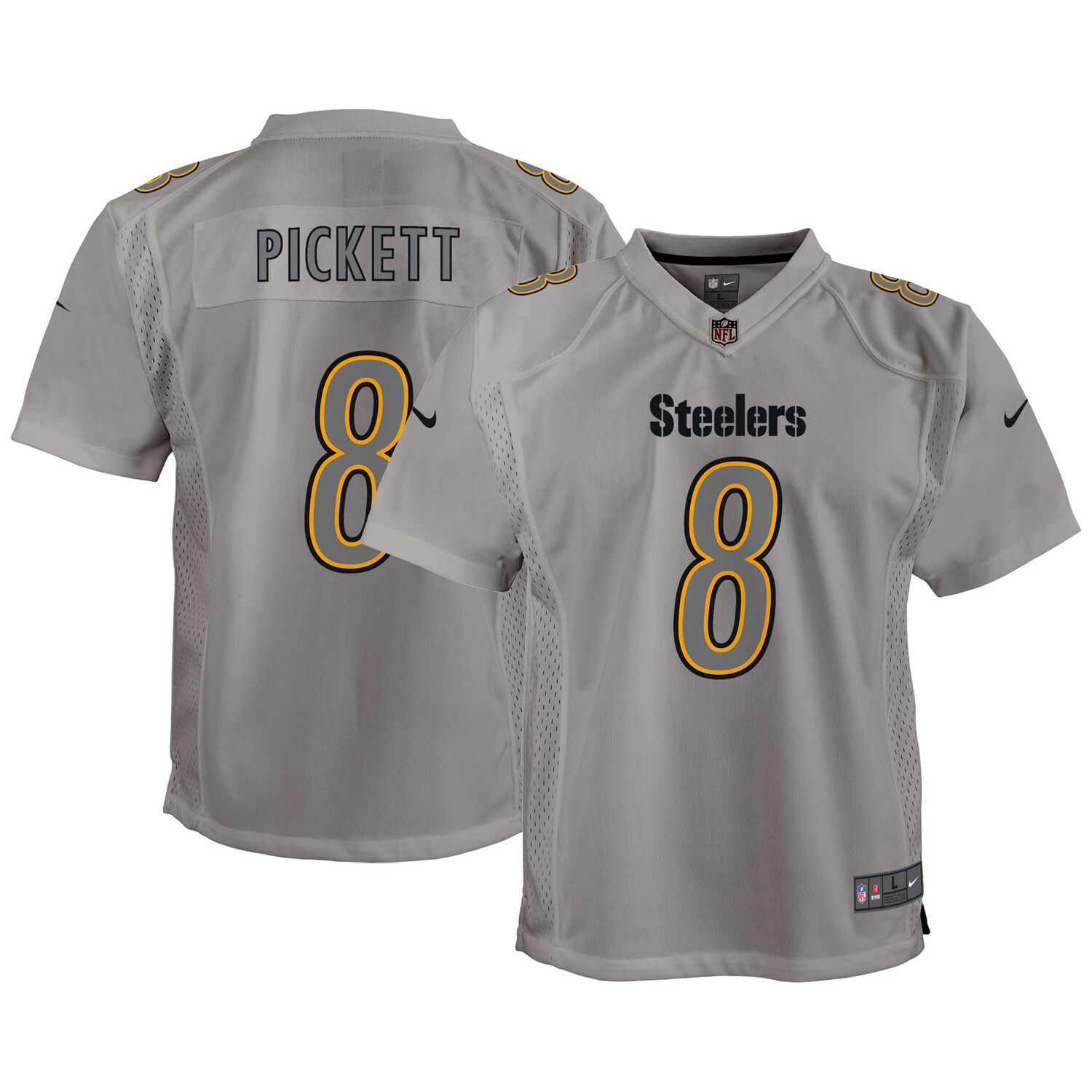 Nike Big Boys Kenny Pickett Black Pittsburgh Steelers Game Jersey