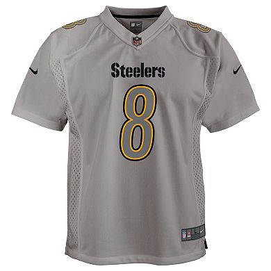 Youth Nike Kenny Pickett Gray Pittsburgh Steelers Atmosphere Game Jersey