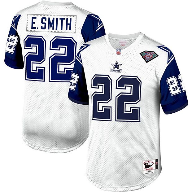 Men's Mitchell & Ness Emmitt Smith White/Navy Dallas Cowboys 1994 Authentic  Retired Player Jersey