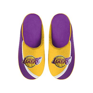 Men's FOCO Los Angeles Lakers Big Logo Color Edge Slippers