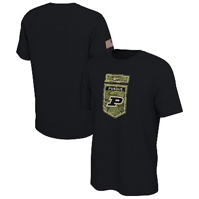 Men's Nike Black Purdue Boilermakers Veterans Camo T-Shirt