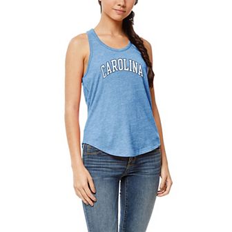 Women's League Collegiate Wear Carolina Blue North Carolina Tar Heels Two-Hit Intramural Tri-Blend Scoop Neck Racerback Tank Top