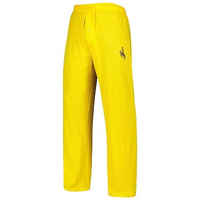 Men's Concepts Sport Gold/Charcoal Wyoming Cowboys Meter Long Sleeve T-Shirt & Pants Sleep Set