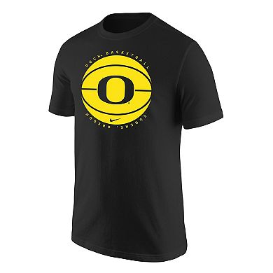 Men's Nike Black Oregon Ducks Basketball Logo T-Shirt