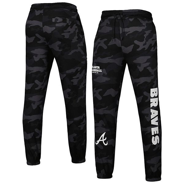 Men's New Era Black Atlanta Braves Camo Jogger Pants