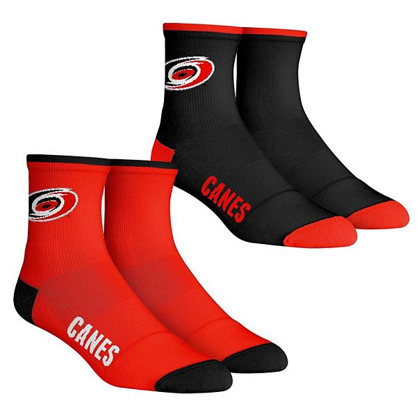 Youth Rock Em Socks Carolina Hurricanes Core Team 2Pack Quarter Length
