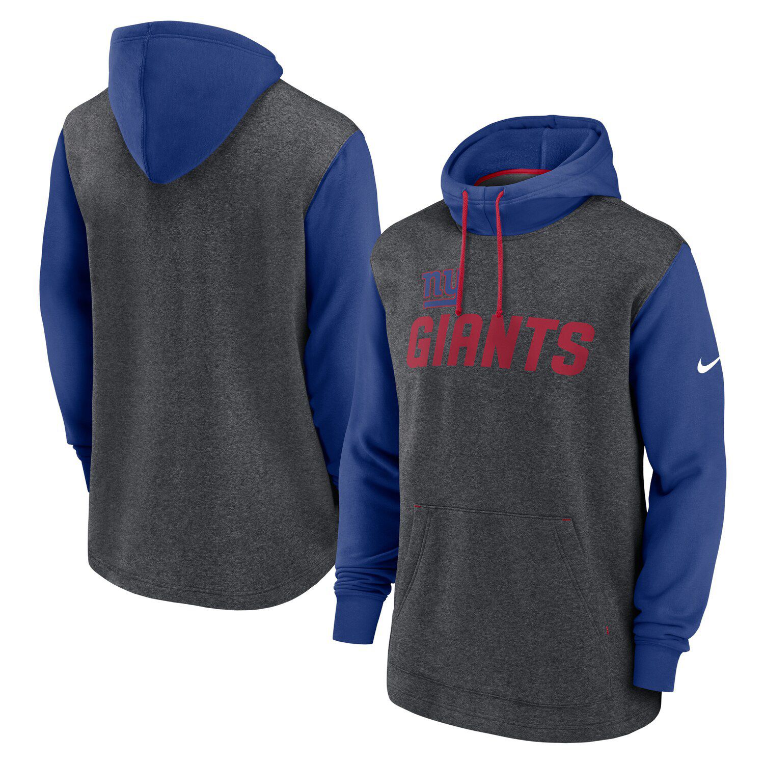 Nike Men's Royal New York Giants Fan Gear Primary Logo Performance Pullover Hoodie