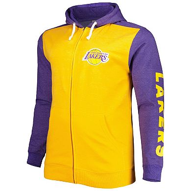 Men's Fanatics Branded Gold/Purple Los Angeles Lakers Big & Tall Down ...