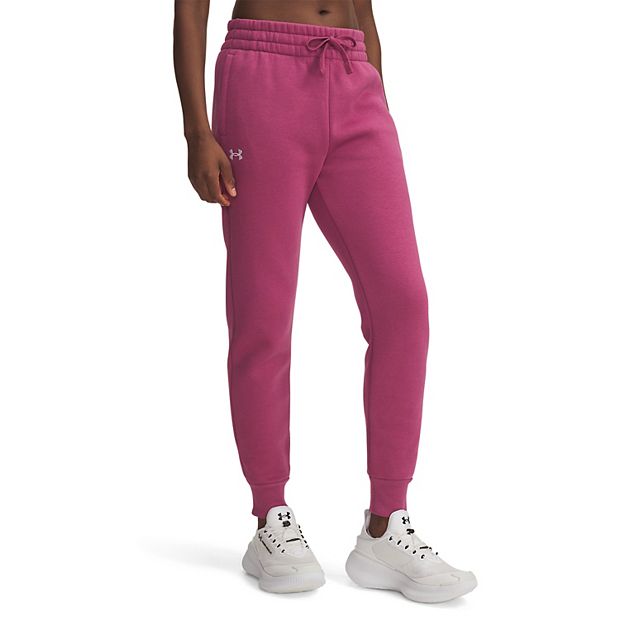 (取寄) アンダーアーマー レディース ライバル フリース ジョガーズ Under Armour women Rival Fleece Joggers Fuchsia Dusk/White Women's Under Armour Rival Fleece Joggers